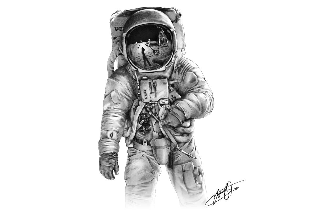 “Buzz Aldrin” – digital drawing